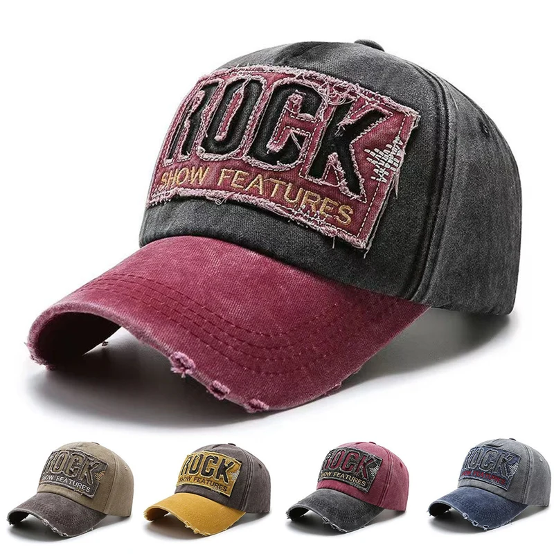 Herren Distressed Baseball Cap mit Grafik, verstellbar Skanto