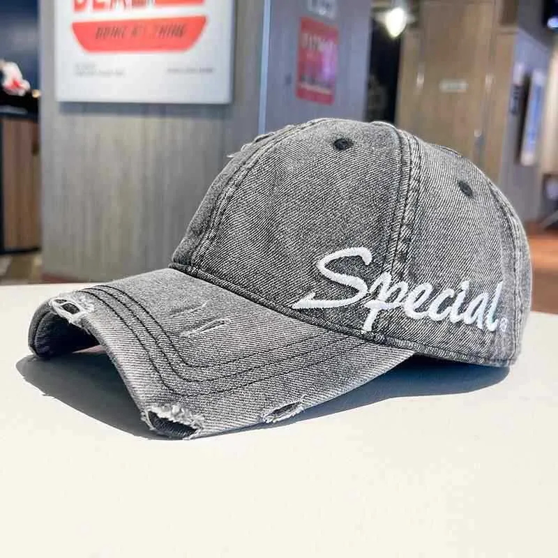 Unisex Distressed K Baumwoll-Dad-Cap Skanto
