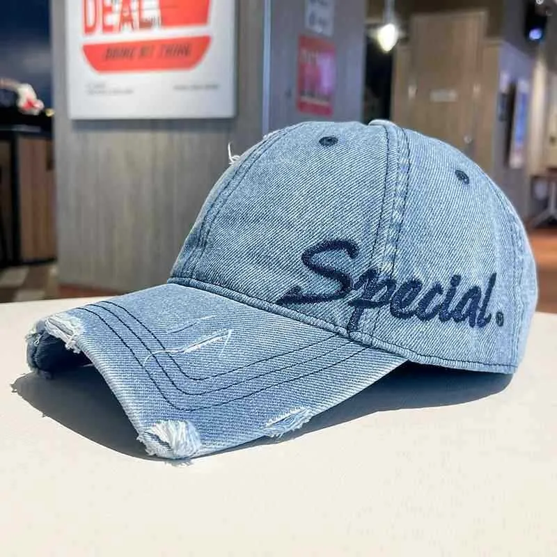 Unisex Distressed K Baumwoll-Dad-Cap Skanto
