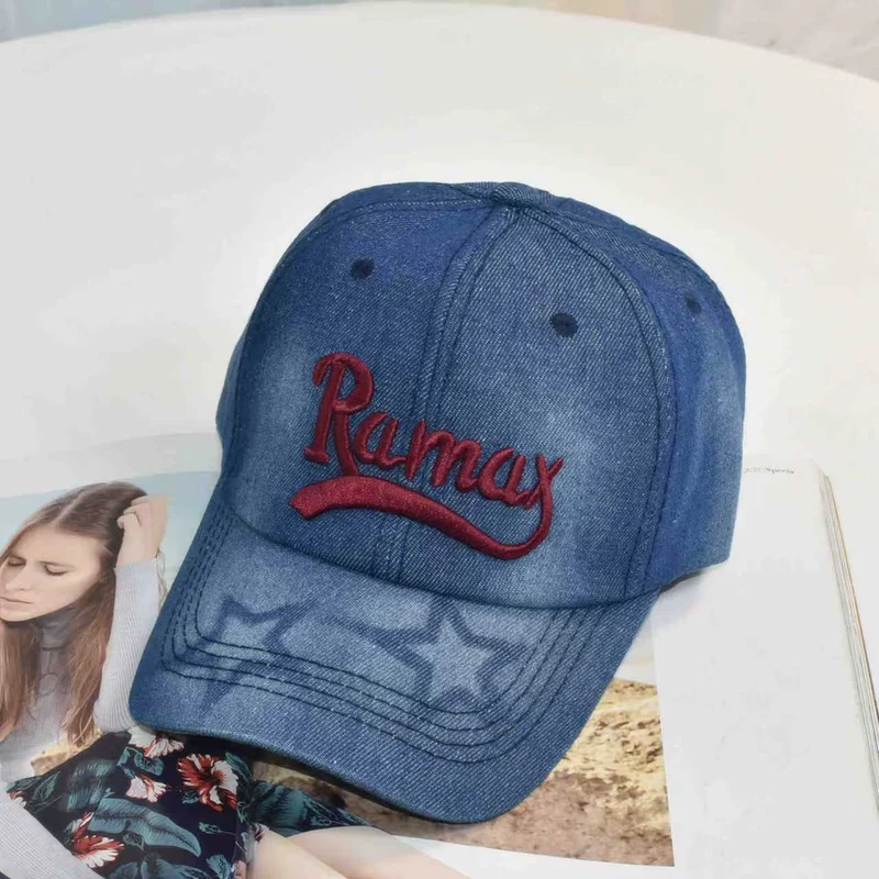 Unisex Bestickte Denim-Baseballkappe Skanto