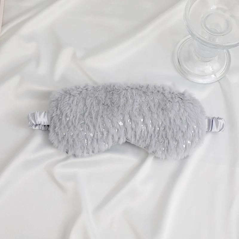 Unisex weiche Kunstfell-Augenmaske mit Weihnachtsmotiv-Prägung Skanto