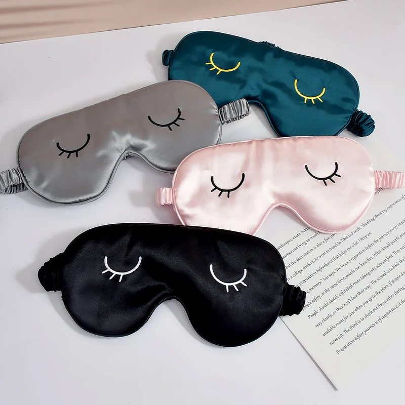 Unisex seidige Augenmaske mit ergonomischer Kontur und verstellbarem Riemen Skanto