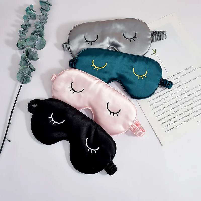 Unisex seidige Augenmaske mit ergonomischer Kontur und verstellbarem Riemen Skanto