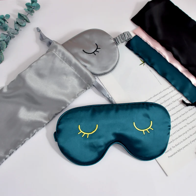 Unisex seidige Augenmaske mit ergonomischer Kontur und verstellbarem Riemen Skanto