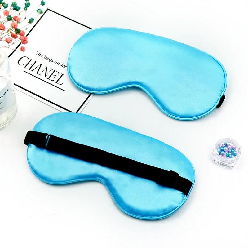Unisex luxuriöse Satin-Schlafmaske mit anatomischer Kontur und verstellbarem Gummiband Skanto