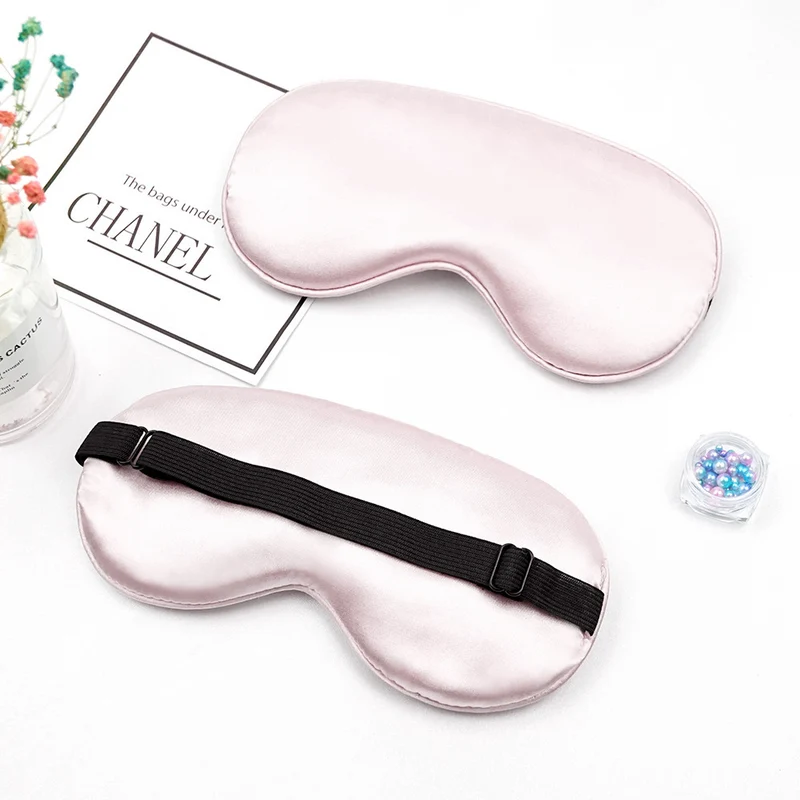 Unisex luxuriöse Satin-Schlafmaske mit anatomischer Kontur und verstellbarem Gummiband Skanto
