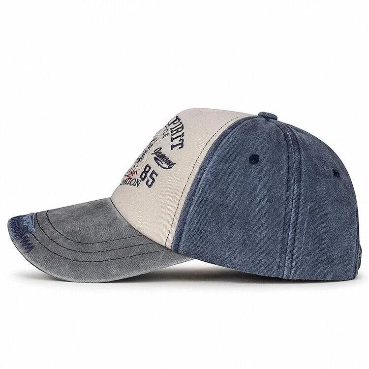 Herren-Baseballcap im Vintage-Stil mit Wolf-Grafik Skanto