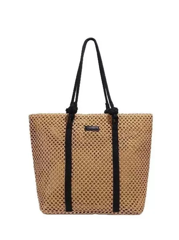 Strandtasche aus handgewebtem Naturmaterial mit stabilen Griffen Skanto