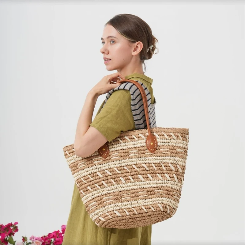 Strandtasche aus gewebtem Naturmaterial Skanto