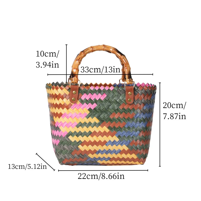 Handtasche aus gewebtem Material Skanto