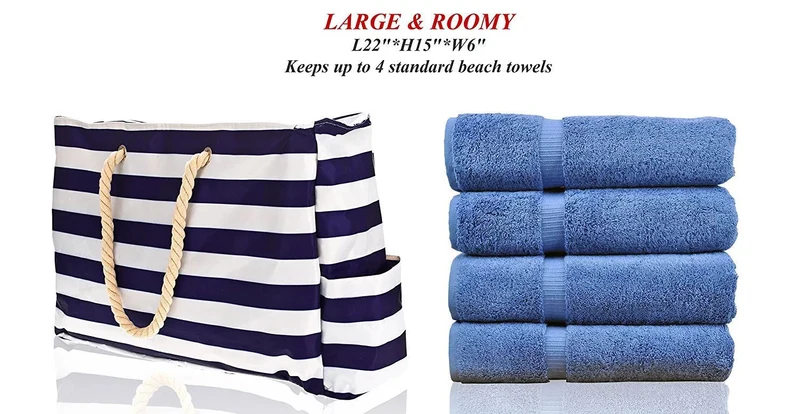 Robuste Strandtasche mit extra großem Stauraum und praktischen Seitentaschen Skanto