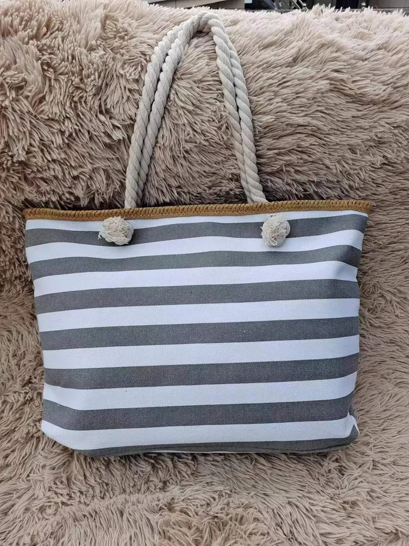Strandtasche mit maritimem Streifen-Design Skanto