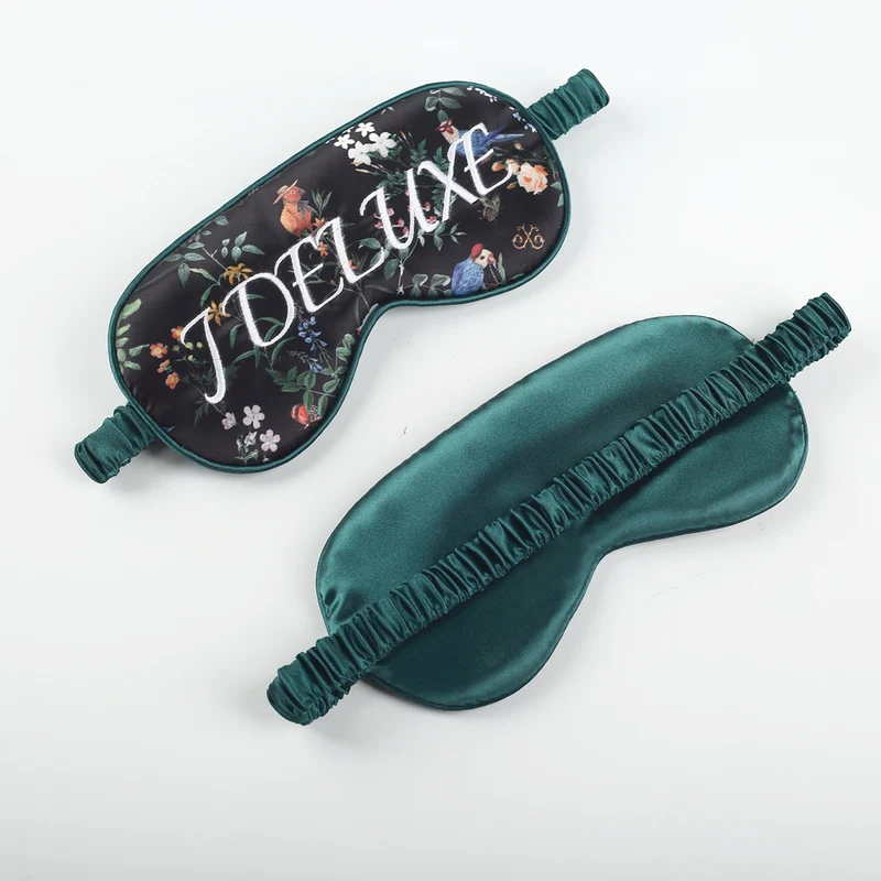 Seidenweiche Maske für Damen mit gepolstertem Augenbereich, verstellbarem Gummiband und Aufbewahrungsbeutel Skanto