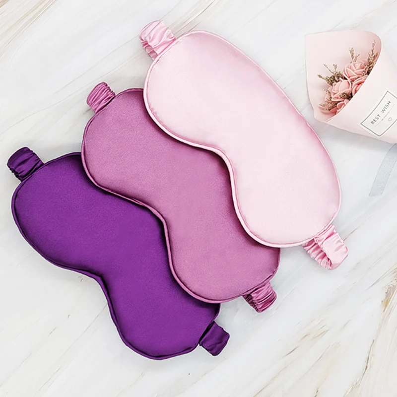 Seidenähnliche Schlafmaske für Damen mit extra Polsterung und elastischer Satinkordel Skanto
