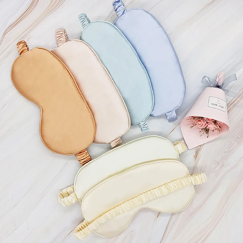 Seidenähnliche Schlafmaske für Damen mit extra Polsterung und elastischer Satinkordel Skanto