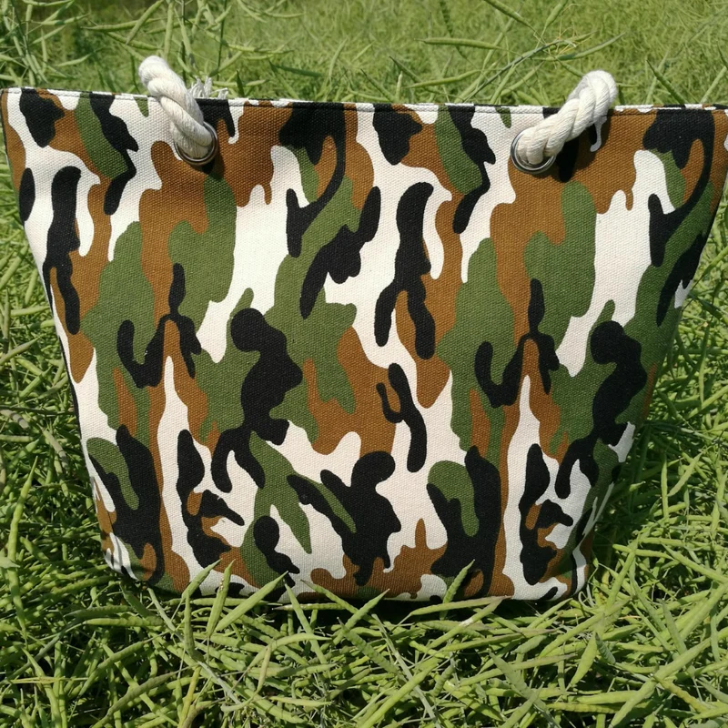 Camouflage-Tasche aus strapazierfähigem Baumwollstoff Skanto