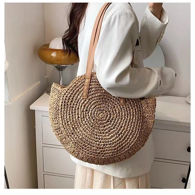 Runde Makramee-Strandtasche Skanto