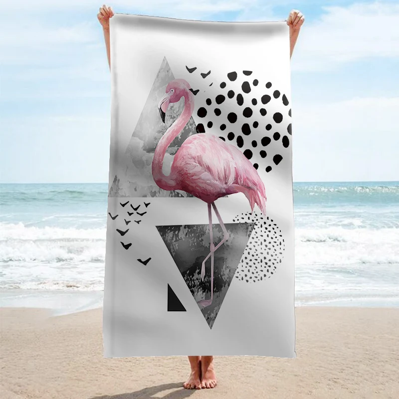 Strandtuch mit tropischem Flamingo-Muster Skanto