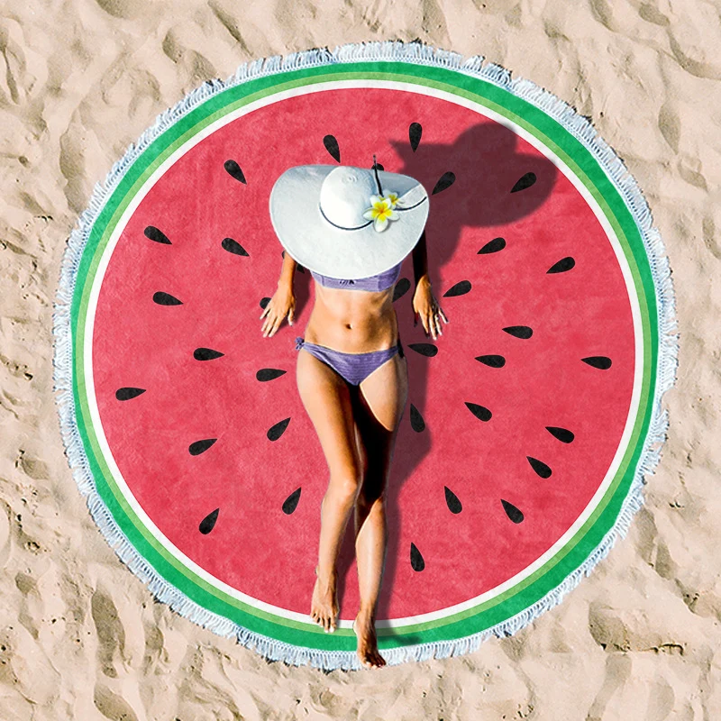 Rundes Strandtuch mit einzigartigem Ethno-Muster Skanto