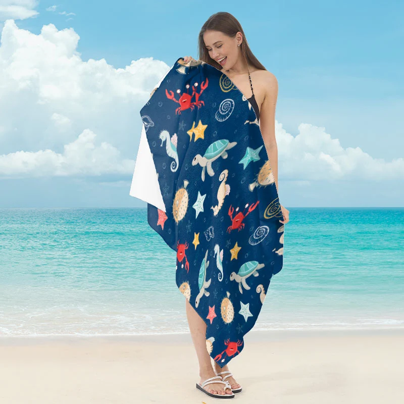 Strandtuch mit maritimem Sternmotiv Skanto