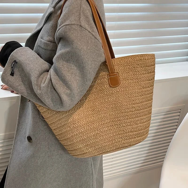 Handgefertigte Strandtasche aus Naturmaterial mit stabilen Griffen Skanto