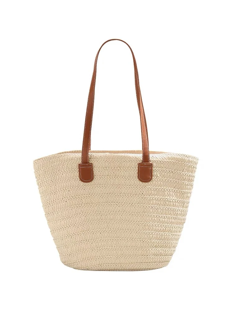 Handgefertigte Strandtasche aus Naturmaterial mit stabilen Griffen Skanto