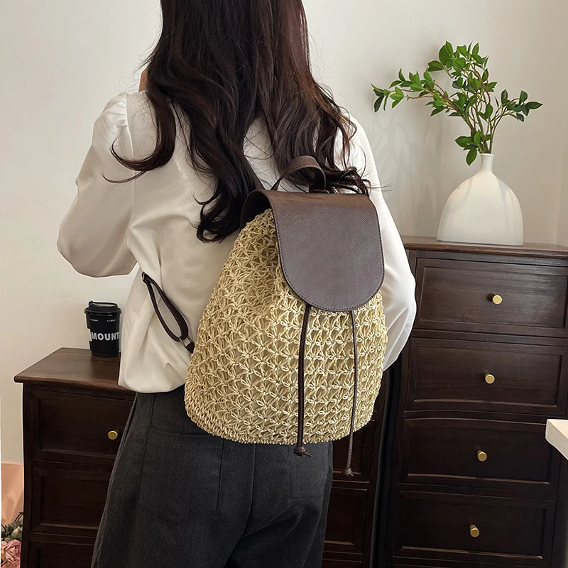 Handgefertigter Rucksack mit Lederdetails Skanto