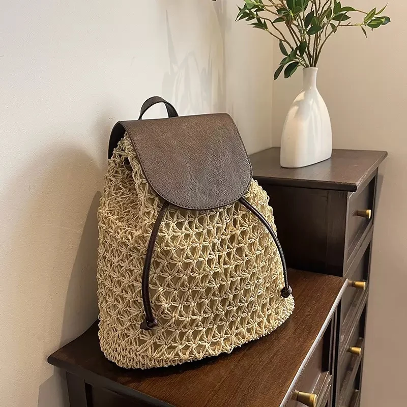 Handgefertigter Rucksack mit Lederdetails Skanto