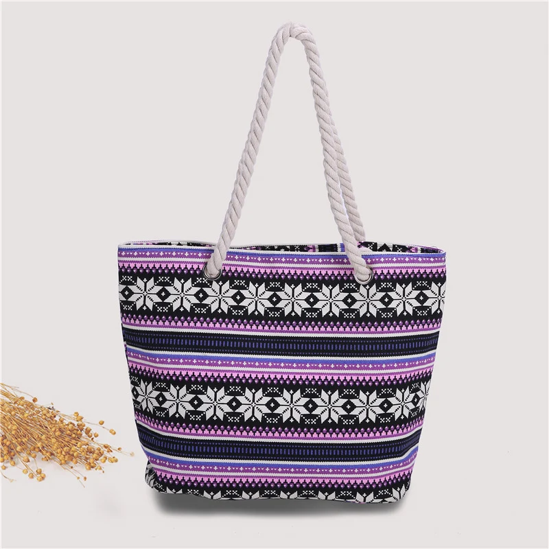 Moderne Strandtasche aus robustem Baumwollstoff Skanto