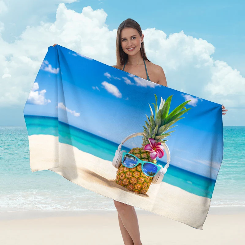 Strandtuch mit kreativen Surf-Motiven Skanto