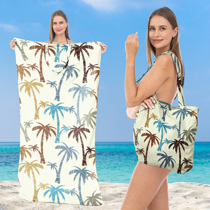 Multifunktionales Strandtuch mit integrierter Tragetasche Skanto