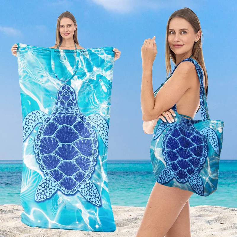 Multifunktionales Strandtuch mit integrierter Tragetasche Skanto