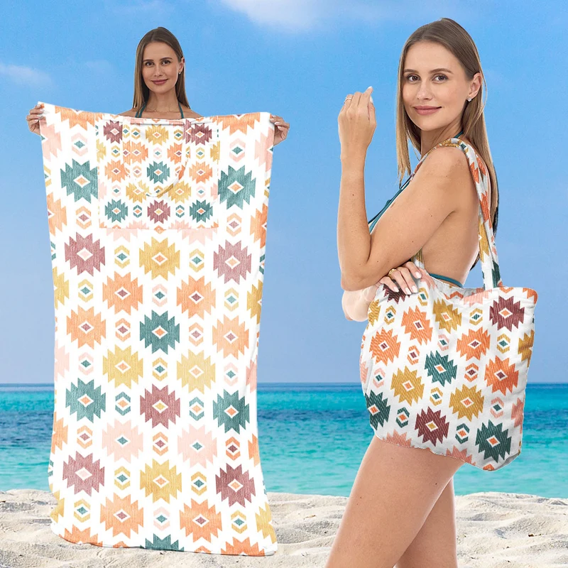 Multifunktionales Strandtuch mit integrierter Tragetasche Skanto