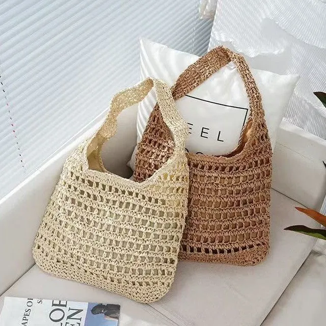 Makramee Umhängetasche aus weichem und atmungsaktivem Stoff Skanto
