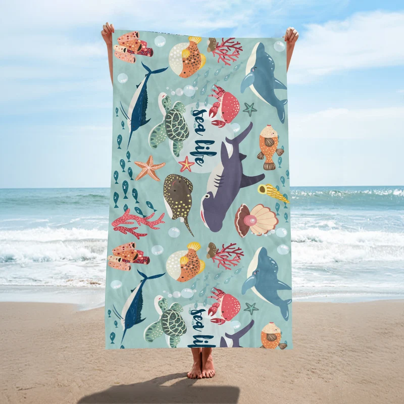 Strandtuch mit kreativem Schildkröten-Motiv Skanto