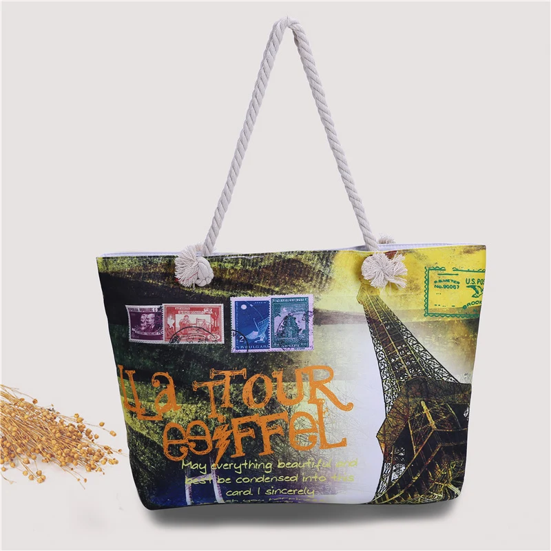 Große Strandtasche mit London-Motiv Skanto