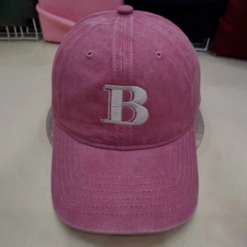 Damen Baseballkappe aus Baumwolle im Used-Look mit Buchstabenstickerei Skanto