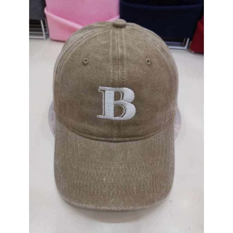 Damen Baseballkappe aus Baumwolle im Used-Look mit Buchstabenstickerei Skanto
