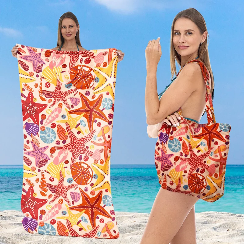 Strandtuch mit elegantem Blumenmuster Skanto