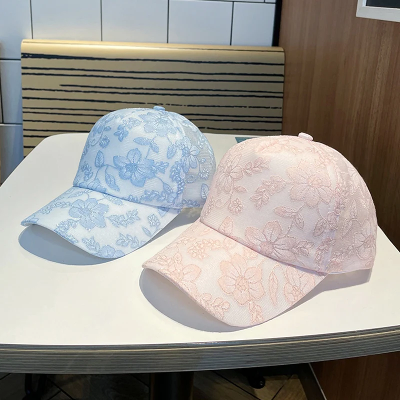Damen Baseballkappe mit Blumenstickerei Skanto