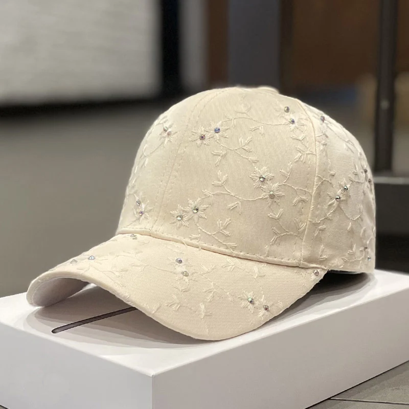 Bestickte Damen-Baseballkappe mit Strass-Detail Skanto