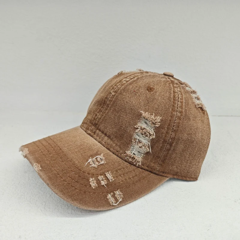 Damen Distressed Lässige Jeans Baseballkappe Skanto