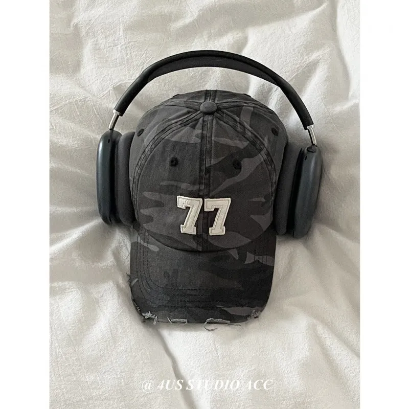 Damen Distressed Camouflage Baseballkappe Skanto