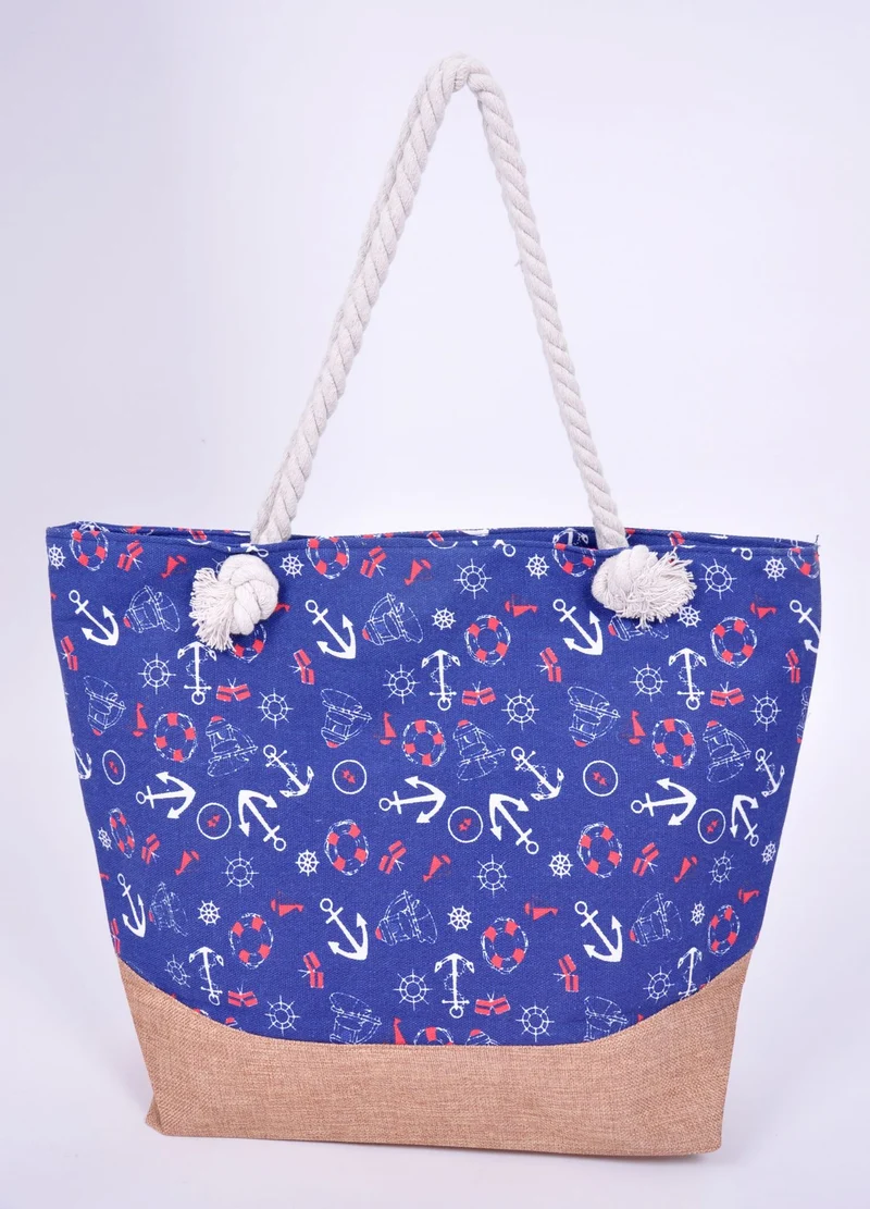 Geräumige Strandtasche mit maritimem Anker-Design Skanto
