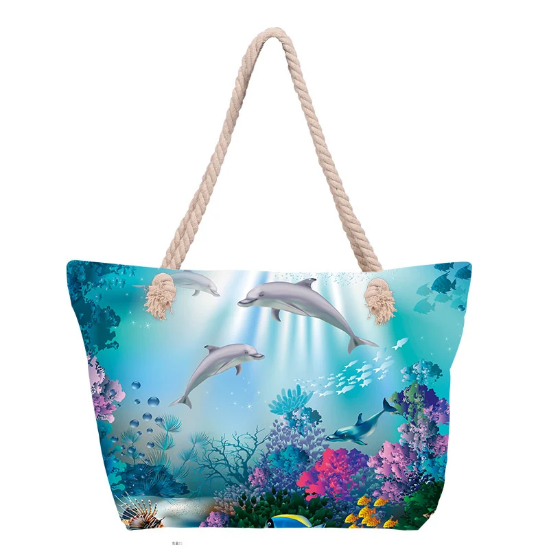 Strandtasche mit stilvollem Blumendesign Skanto