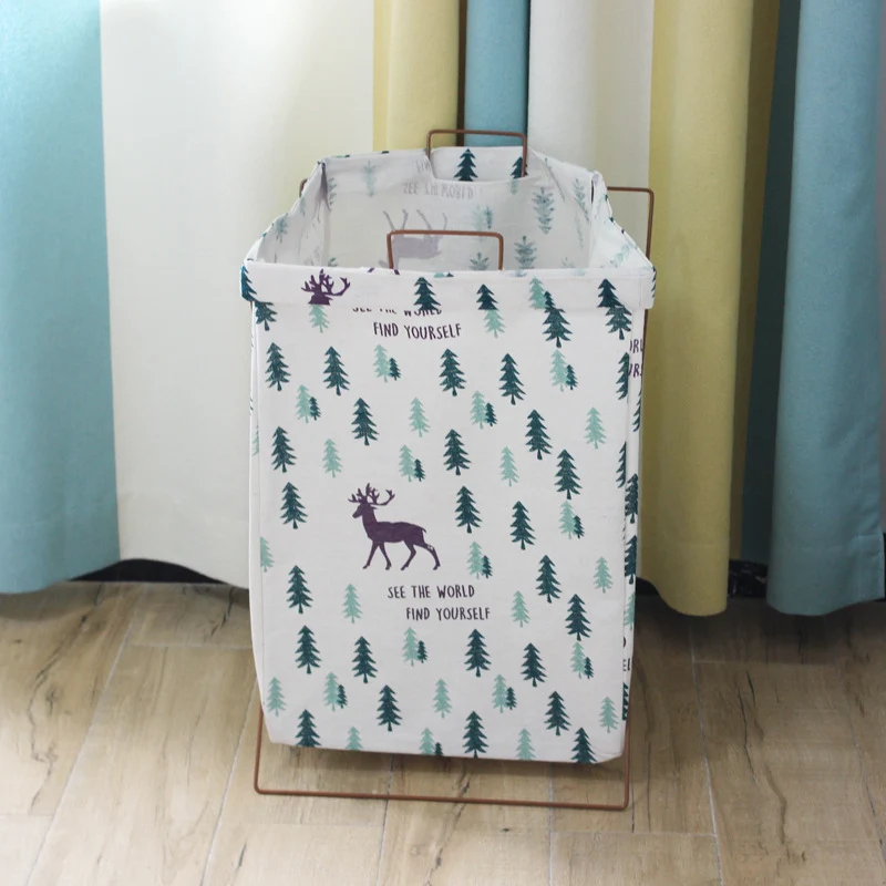 Dekorativer Wäschekorb mit inspirierenden Zitaten Skanto