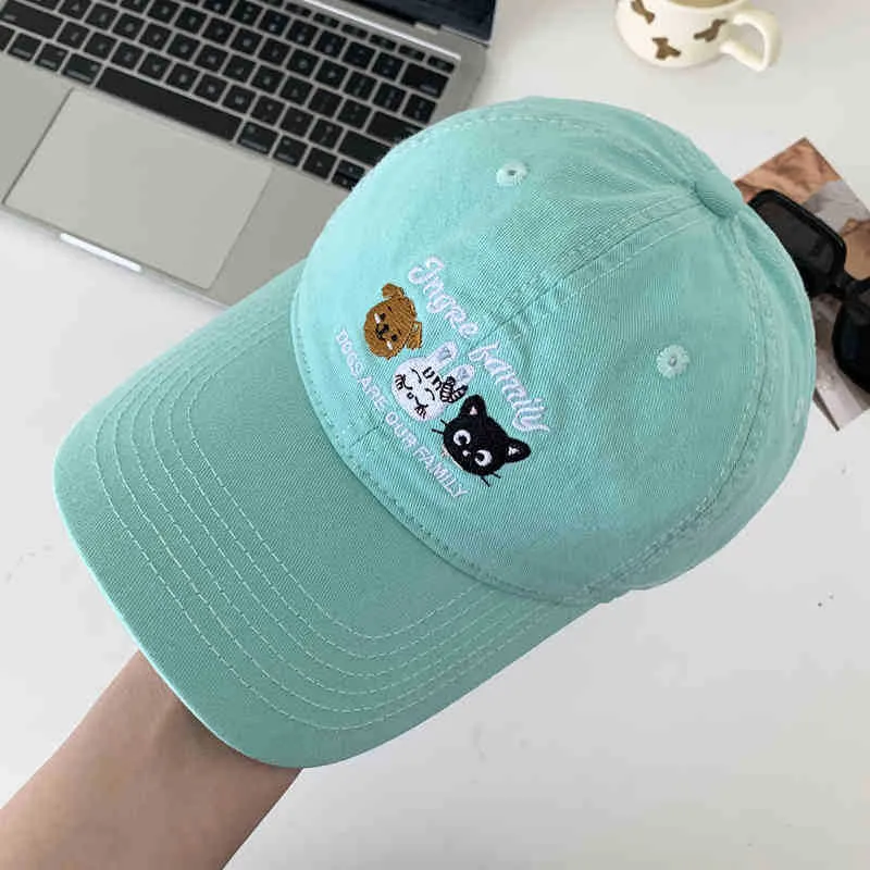 Damen Süße Baseballkappe mit Tier-Stickerei Skanto