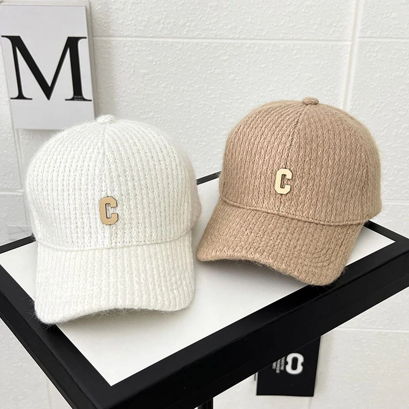 Damen Kuschelige Strick-Baseballkappe Skanto
