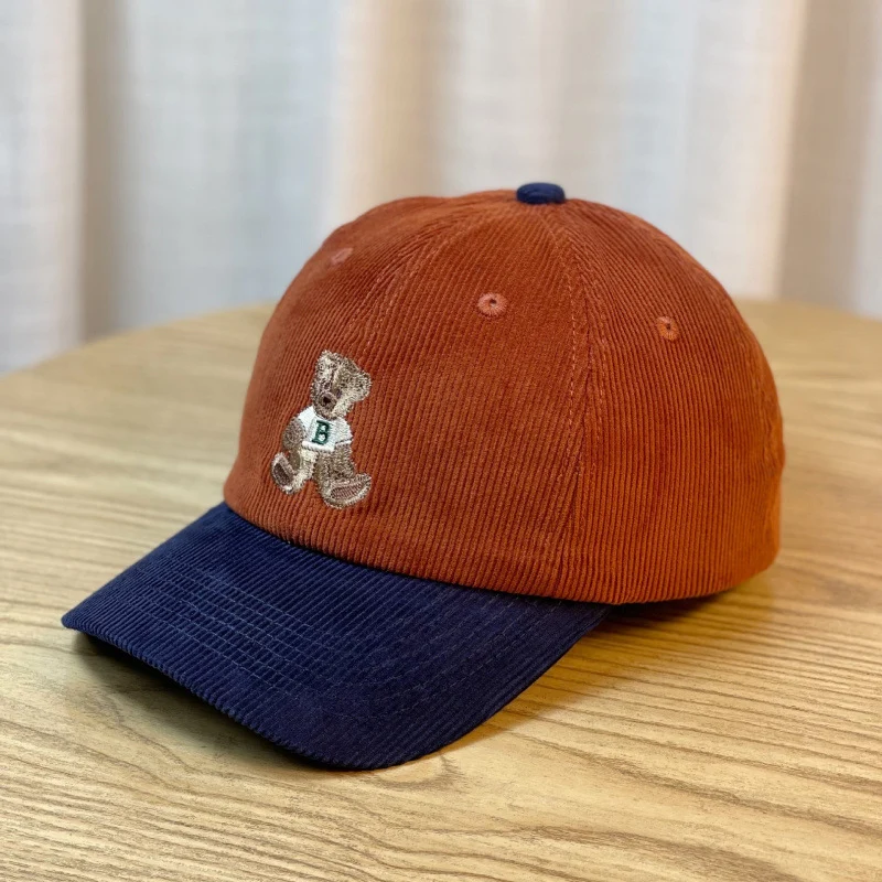 Skanto Damen Cord-Baseballkappe mit Teddybär-Stickerei Skanto