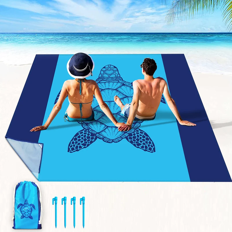 Stranddecke mit maritimem Schildkrötenmotiv Skanto